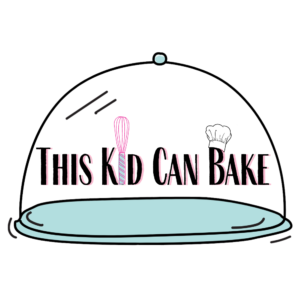 A picture of the logo for ThisKidCanBake.com, a baking website for kids by a kid on a journey to learn how to bake.